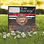 To My Fire Wife Thank You So Much For Your Never-Ending Patience Interlocking Hearts Pendant Necklace