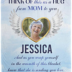 Personalized Photo Think blanket, White, Cozy Plush Fleece Blanket - 50x60