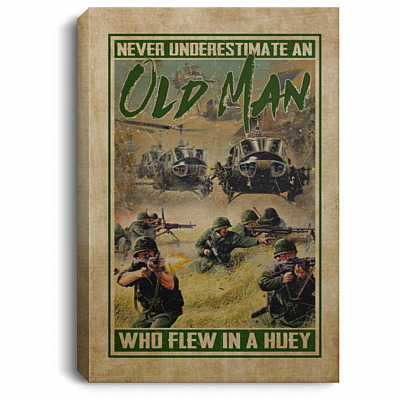 Old Man Canvas, White, 0.75'' Framed Canvas