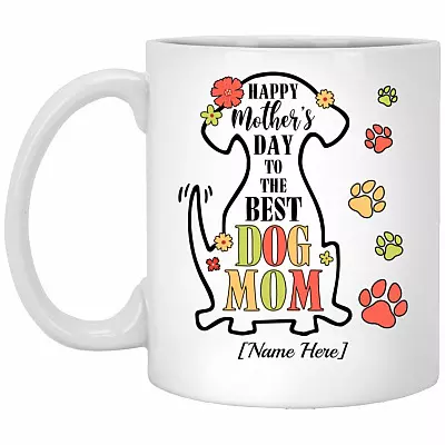 Personalized Happy Mother's Day mug, White, 11 oz. White Mug