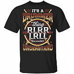 Retro Vintage It's A Drummer, Black, Unisex T-Shirt