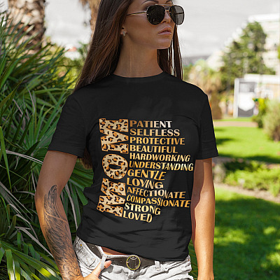 Alternative view of Mom Words Leopard T-Shirt