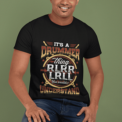 Alternative view of Retro Vintage It's A Drummer Thing RLRR LRLL You Wouldn't Understand T-shirt - Funny Shirt For Drum Lover