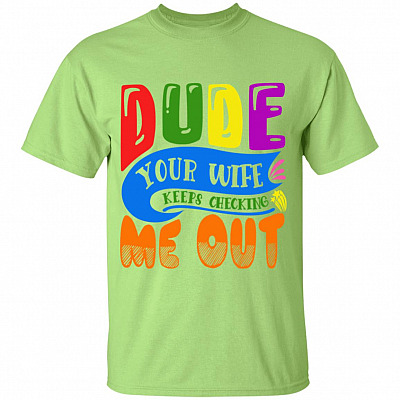 Dad and Son Shirt Dude Your, Mint Green, Youth T-Shirt