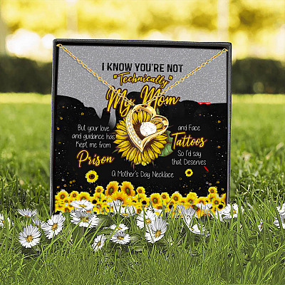 I Know You're Not Technically My Mom but Your Love a Mother's Day Necklace Forever Love Pendant Necklace