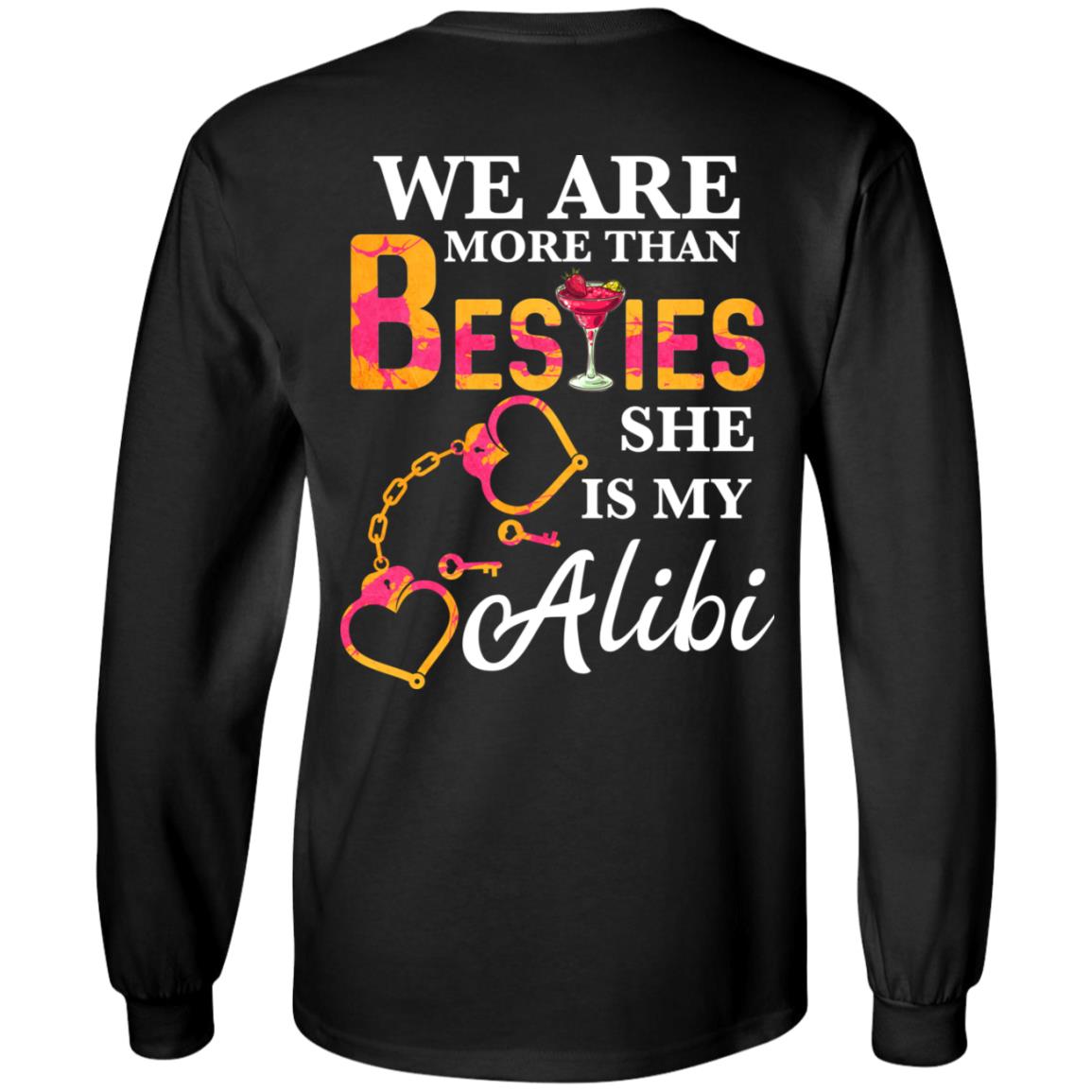 Bestie Hoodie, Black, Long Sleeve