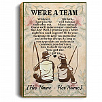 Personalized Fishing Canvas, White, 0.75'' Framed Canvas