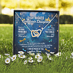 Dragonfly to My Badass Graduate Daughter Even a Global Pandemic Couldn't Stop You Interlocking Hearts Pendant Necklace