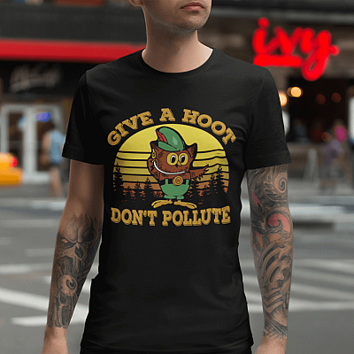 Alternative view of Give A Hoot Don't Pollute T-Shirt