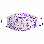 Fibromyalgia Awareness PuFace Mask, White, Cloth Face Cover – Medium/Large