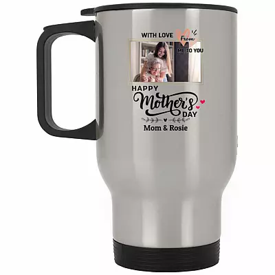 14 oz. Silver Travel Mug