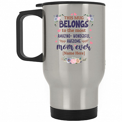 14 oz. Silver Travel Mug