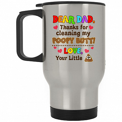 14 oz. Silver Travel Mug