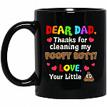 dear dad black, Black, 11 oz. Black Mug dear dad black, Black, 11 oz. Black Mug