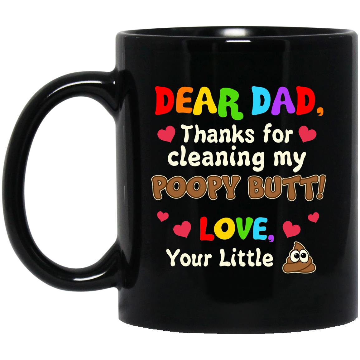 dear dad black, Black, 11 oz. Black Mug dear dad black, Black, 11 oz. Black Mug