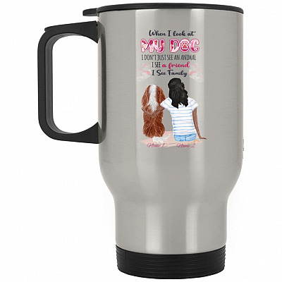 14 oz. Silver Travel Mug