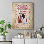 Personalized Gift for Dog Lover Framed Canvas - When I Look My Dog I See a Friend Unframed Poster
