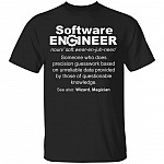 1N.Software Engineer, Black, Unisex T-Shirt