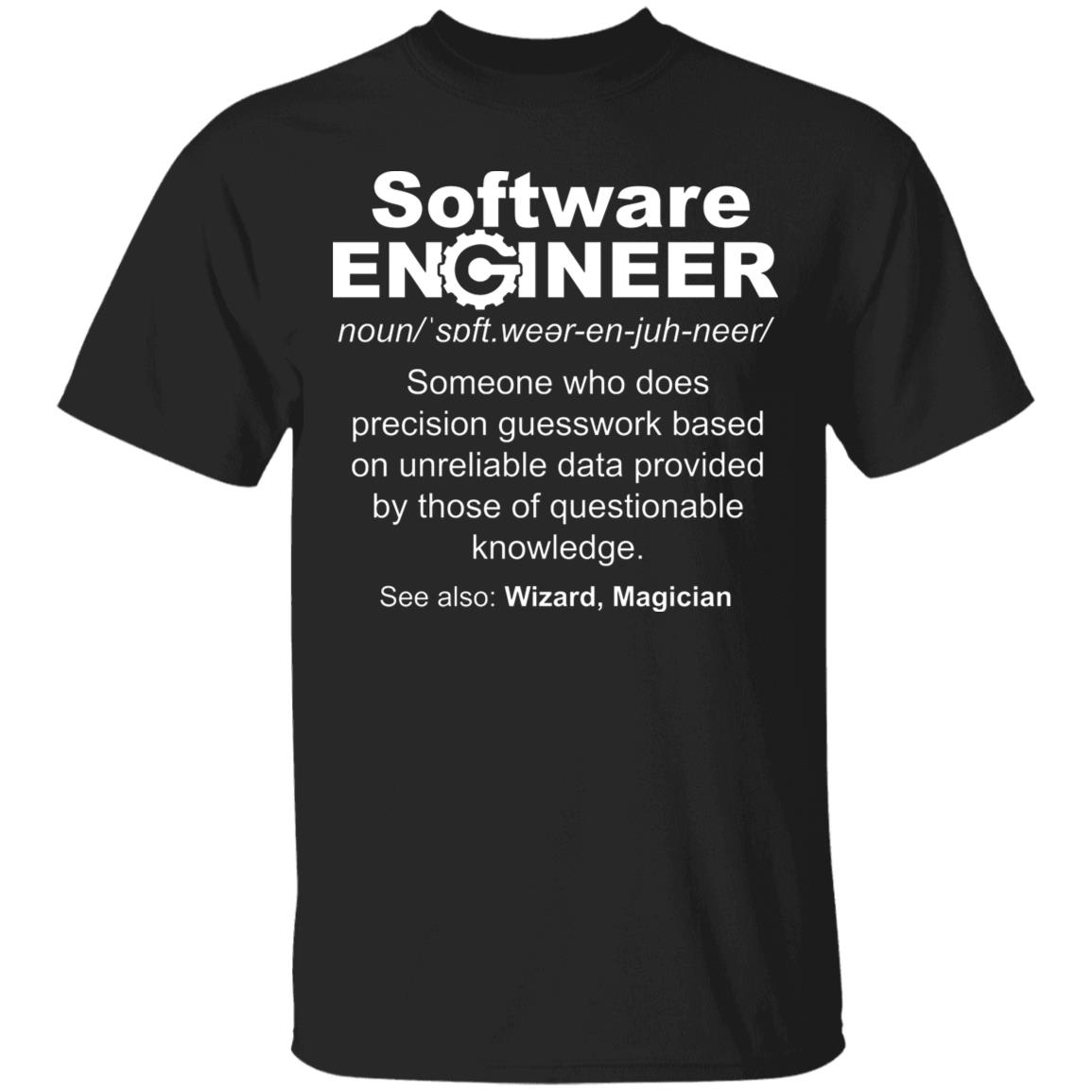 1N.Software Engineer, Black, Unisex T-Shirt