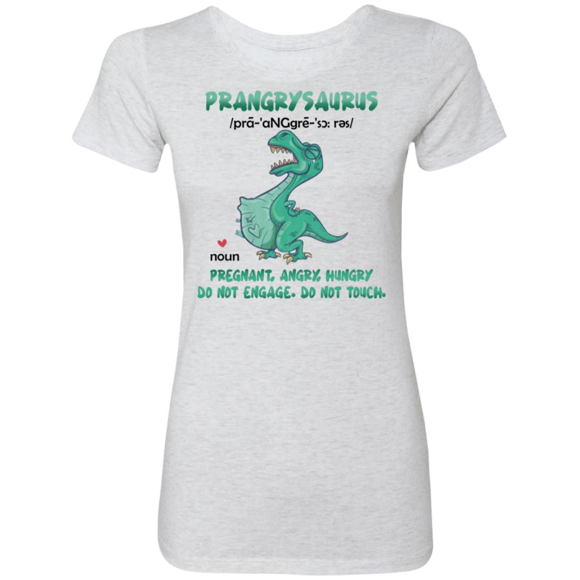 Prangry Saurus ladies, Heather White, Premium Ladies T-Shirt Prangry Saurus ladies, Heather White, Premium Ladies T-Shirt