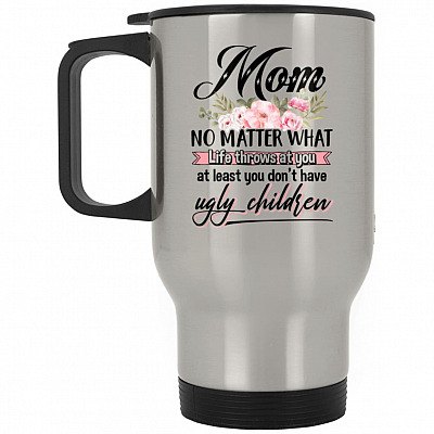14 oz. Silver Travel Mug