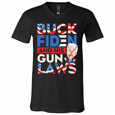 Biden Tshirt, Black, V-Neck T-Shirt