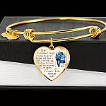 To My Beautiful Wife Meeting You Was Fate Becoming Your Friend Was a Choice Old Couple Heart Pendant Necklace