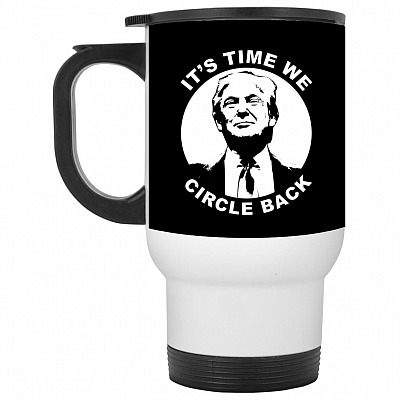 14 oz. White Travel Mug