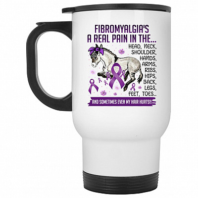 14 oz. White Travel Mug