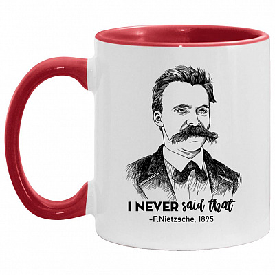 Never Said that Accent Mug, White/Red, 11 oz. Accent Mug