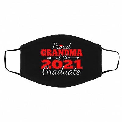 Grandma Mask, Black, Cloth Face Cover – Medium/Large