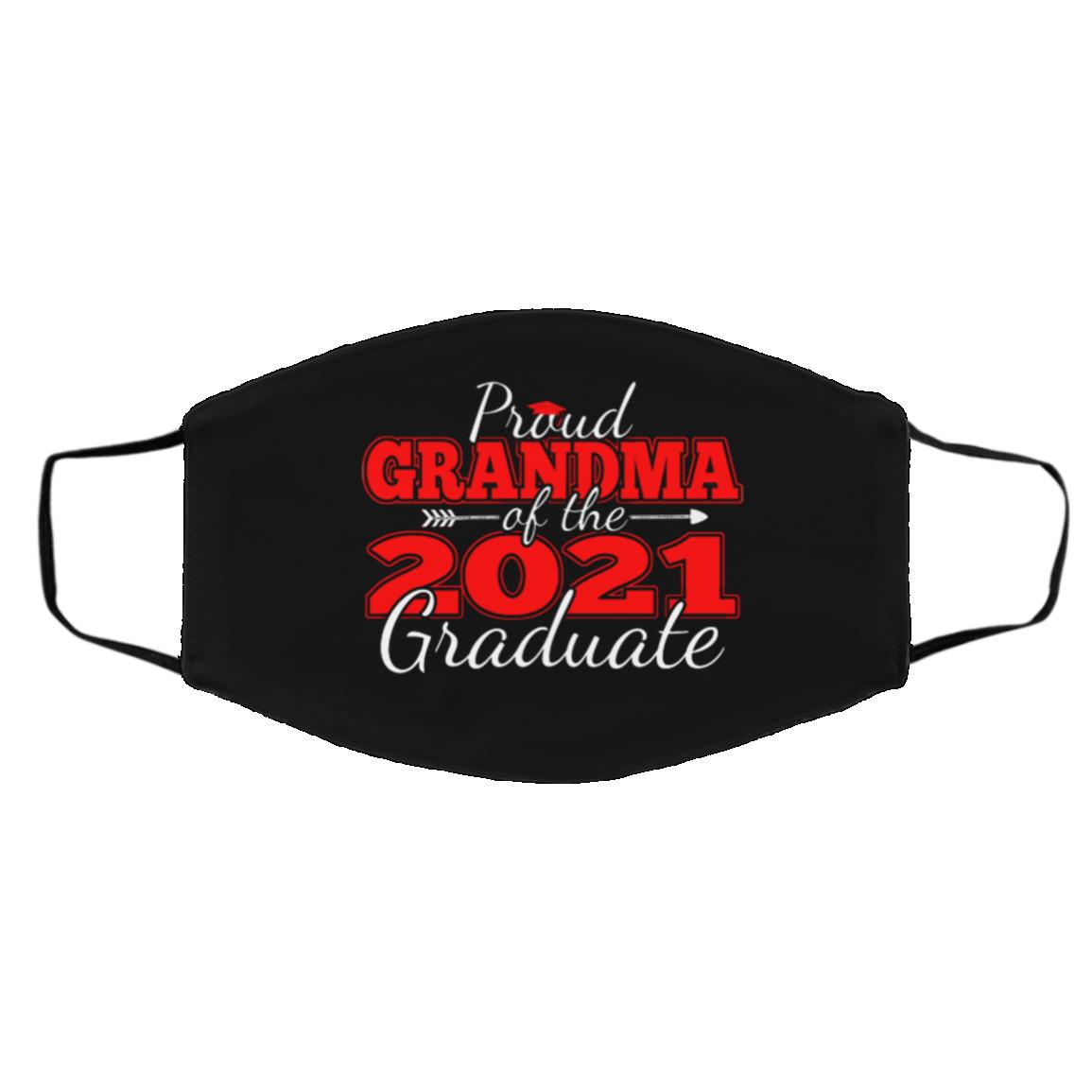 Grandma Mask, Black, Cloth Face Cover – Medium/Large