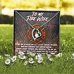 To My Fire Wife Thank You So Much for Your Never-Ending Patience Amazing Strength Forever Love Pendant Necklace