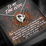 To My Fire Wife Thank You So Much for Your Never-Ending Patience Amazing Strength Forever Love Pendant Necklace