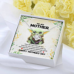 Baby Yoda To My Mother Yoda Best Mom In The Galaxy Happy Mother's Day Love Knot Pendant Necklace Baby Yoda To My Mother Yoda Best Mom In The Galaxy Happy Mother's Day Love Knot Pendant Necklace