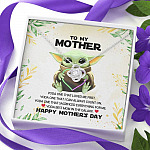 Baby Yoda To My Mother Yoda Best Mom In The Galaxy Happy Mother's Day Love Knot Pendant Necklace Baby Yoda To My Mother Yoda Best Mom In The Galaxy Happy Mother's Day Love Knot Pendant Necklace