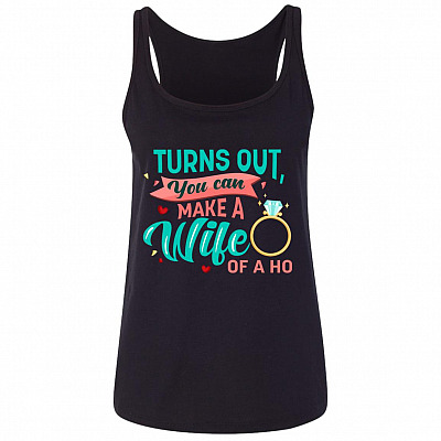 wife ho tank, Black, Ladies Tank Top