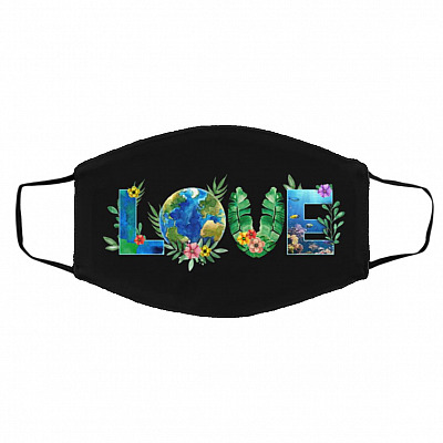 earth mask, Black, Cloth Face Cover – Medium/Large