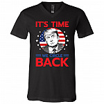 trump T, Black, V-Neck T-Shirt