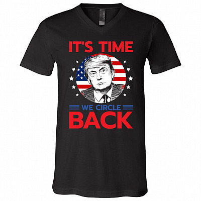 trump T, Black, V-Neck T-Shirt