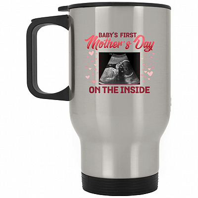 14 oz. Silver Travel Mug