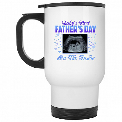 14 oz. White Travel Mug