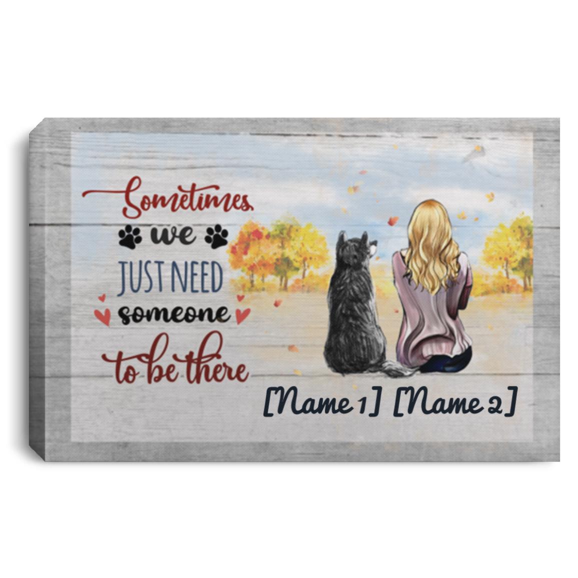 Personalized Husky, White, 0.75'' Framed Canvas