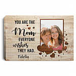 Custom Photo You're The Mom Everyone, White, 0.75'' Framed Canvas