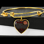 To My Fire Wife Thank You So Much For Your Never-Ending Patience Love Your Husband Heart Pendant Necklace