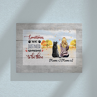 Alternative view of Personalized Husky Sometimes We Just Need Someone to Be There Wrapped Framed Canvas Prints - Unframed Poster