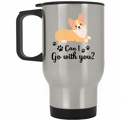 14 oz. Silver Travel Mug