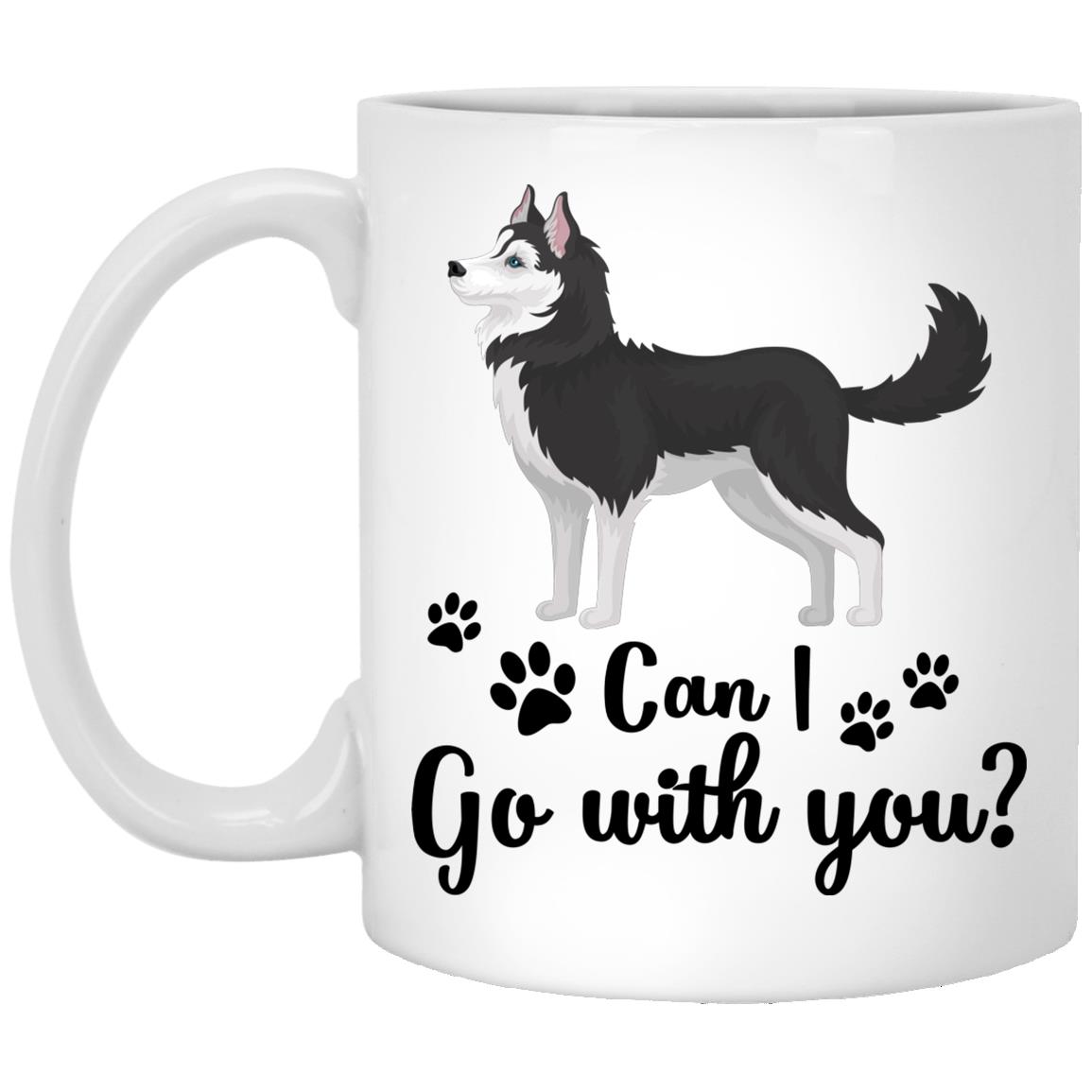 husky, White, 11 oz. White Mug