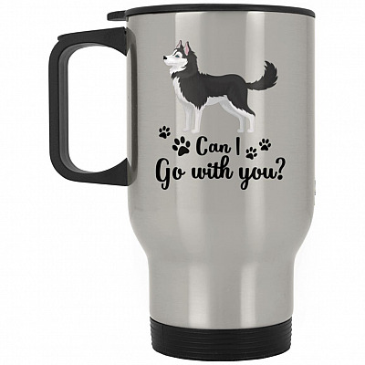 14 oz. Silver Travel Mug