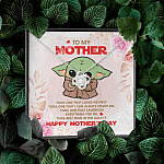 To My Mother Baby Yoda Best Mom In The Galaxy Happy Mother's Day Love Knot Pendant Necklace